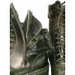 Ботинки зимние Спецназ с высокими берцами на натуральном меху хромовые на молнии
